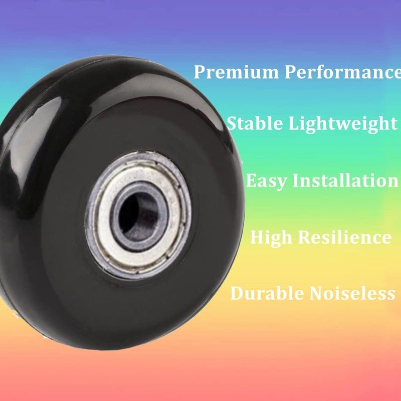 BFLAEPUN 1 Pair Luggage Wheels Replacement 50 * 18mm(1.968"*0.7") with 8mm(0.31") Bearings for Suitcase and Inline Outdoor Skate and Caster Board - Image 3